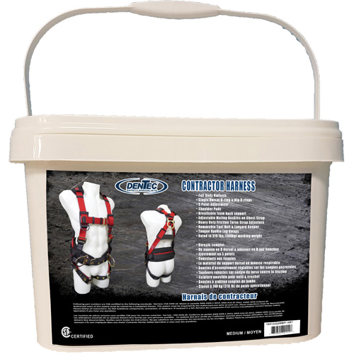 Harnais de s&eacute;curit&eacute; pour entrepreneurs dans un seau, Certifi&eacute;e CSA, Classe AP, Moyen, Cap. 352 lb Moffatt Supply & Specialties