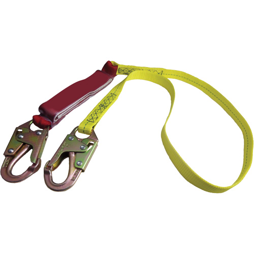 External Energy Absorber Lanyard with 3/4" Hook, 6', Snap Hook Center, Snap Hook Leg Ends, Polyester Moffatt Supply & Specialties