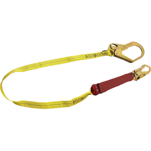 External Energy Absorber Lanyard with 2-1/4" Hook, 6', Snap Hook Center, Snap Hook Leg Ends, Polyester Moffatt Supply & Specialties