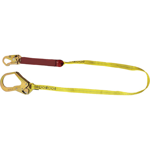 External Energy Absorber Lanyard with 2-1/4" Hook, 6', Snap Hook Center, Snap Hook Leg Ends, Polyester Moffatt Supply & Specialties