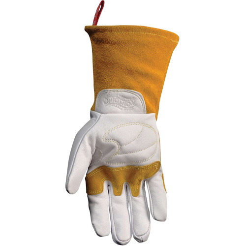 Caiman&reg; Premium TIG/MIG Welder's Gloves with FR Insulated Split Cowhide Back, Grain Goatskin, Size Medium Moffatt Supply & Specialties