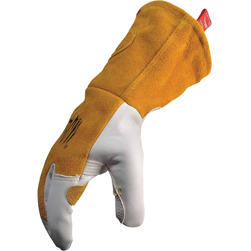 Caiman&reg; Premium TIG/MIG Welder's Gloves with FR Insulated Split Cowhide Back, Grain Goatskin, Size Medium Moffatt Supply & Specialties
