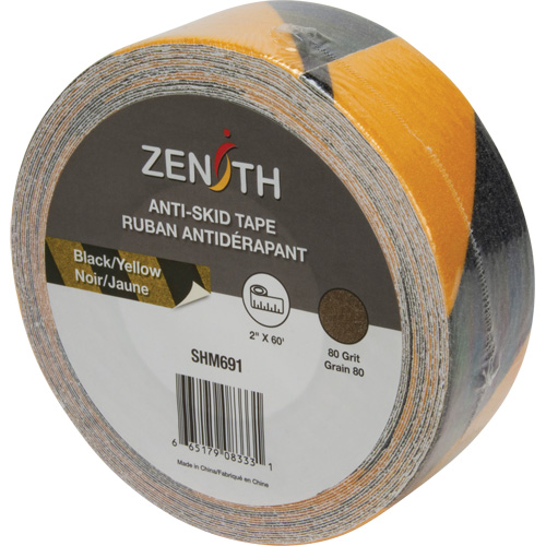 Anti-Skid Tape, 2" x 60', Black & Yellow Moffatt Supply & Specialties