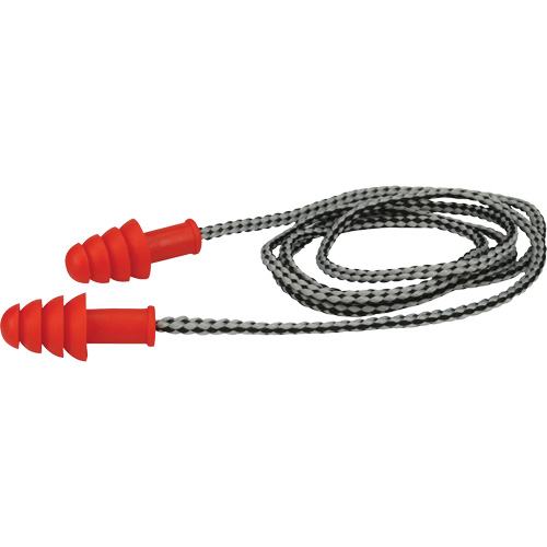 Bouchons d'oreilles r&eacute;utilisables en TPR de PIP, Avec cordon, Paire - Boîte pour vente au d&eacute;tail, 27 dB NRR, Taille unique Moffatt Supply & Specialties