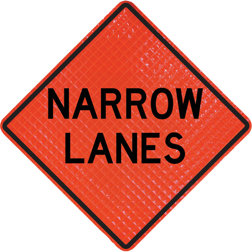 Enseigne enroulable Quadra Flex avec symbole de contr&ocirc;leur de la circulation Moffatt Supply & Specialties