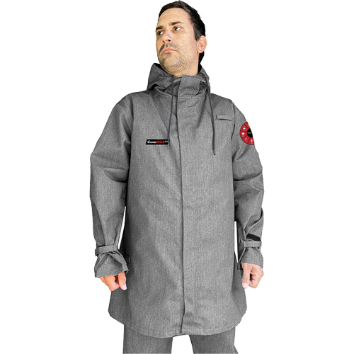 CoreMAX FR 35" Jacket with Attached Hood, X-Large, Grey Moffatt Supply & Specialties