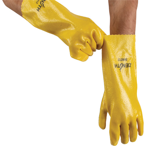 Gants &agrave; fini rugueux et r&eacute;sistants aux produits chimiques, Taille 9, 14" lo, PVC, Doublure en Interlock, 47-mil Moffatt Supply & Specialties