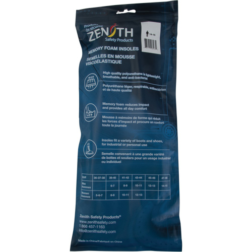 Semelles en mousse visco&eacute;lastique, Hommes 10 - 11/Femmes 12 - 13 Moffatt Supply & Specialties