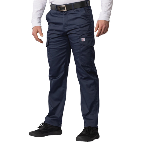 Big Flex Cargo Pants, Poly-Cotton/Spandex, Navy Blue, Size 54, 30 Inseam Moffatt Supply & Specialties