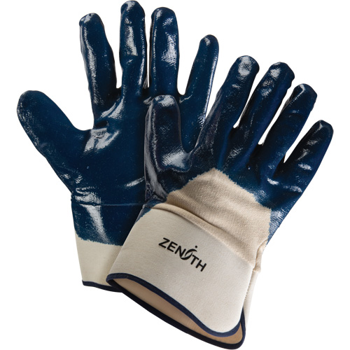 Gants &agrave; poignet de s&eacute;curit&eacute; de poids lourd, 11/2T-Grand, R&ecirc;vetement Nitrile, Enveloppe en Coton Moffatt Supply & Specialties