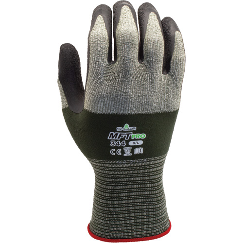 MFT PRO 344 Gloves, Size 6/Small, 13 Gauge, Rubber Latex Coated, Nylon/Microfibre Shell, EN 388 Level 1/EN 388 Level A Moffatt Supply & Specialties