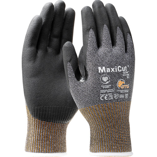 MaxiCut&reg; Ultra Seamless Knit Engineered Yarn Gloves, X-Small, 15 Gauge, Nitrile Coated, ASTM ANSI Level A5/EN 388 Level 3 Moffatt Supply & Specialties