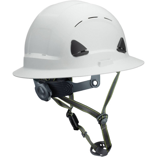 Fibre Metal Climbing Style Helmet with Full Brim, Meets CSA Type 2, Ratchet Suspension, Vented Moffatt Supply & Specialties