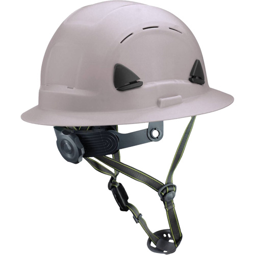 Fibre Metal Climbing Style Helmet with Full Brim, Meets CSA Type 2, Ratchet Suspension, Vented Moffatt Supply & Specialties