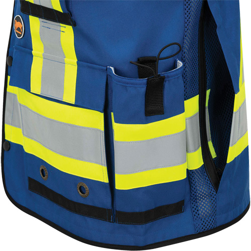 6681 High-Visibility Antimicrobial Mesh-Back Surveyor Vest, Royal Blue, Small, Polyester Moffatt Supply & Specialties