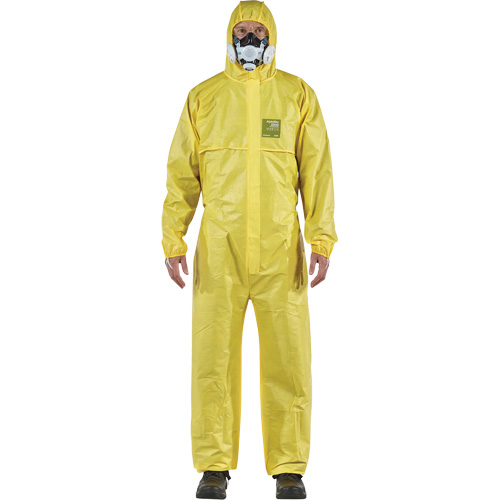 AlphaTec&reg; 2300 STANDARD Bound Model 147 Coveralls, Small, Yellow, Polyethylene Laminate/Polypropylene Moffatt Supply & Specialties