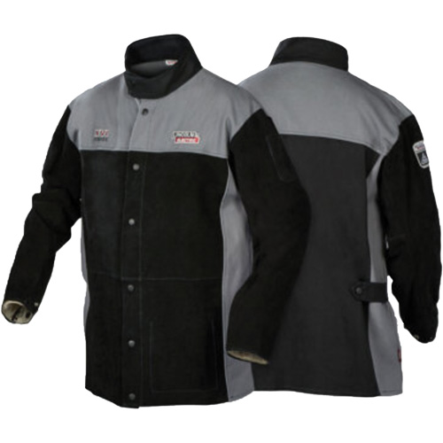 XVI Series Heavy-Duty FR Welding Jacket, Leather, Medium, Black Moffatt Supply & Specialties