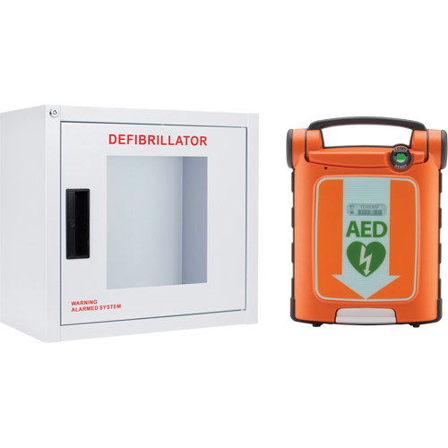 Powerheart&reg; G5 AED & Cabinet Kit, Automatic, Bilingual, Class 3 Moffatt Supply & Specialties
