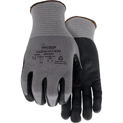 338 Commando Cut Resistant Gloves, Size Small, 18 Gauge, Foam Nitrile Coated, HPPE/Polyester/Spandex/Stainless Steel Shell, ASTM ANSI Level A8/EN 388 Level F Moffatt Supply & Specialties