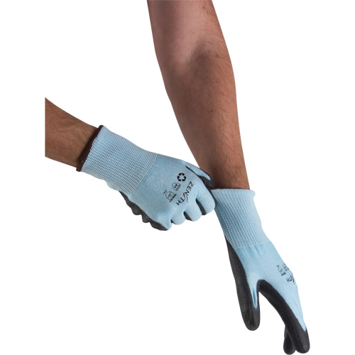 Eco-Friendly Stretch Cut-Resistant Gloves, Size 9, 13 Gauge, Polyurethane Coated, HPPE/RPET Shell, ASTM ANSI Level A3 Moffatt Supply & Specialties