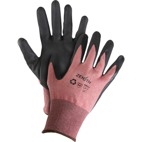 Gants &eacute;cologiques, l&eacute;gers, et r&eacute;sistants &agrave; la coupe, &agrave; haute dext&eacute;rit&eacute;, Taille 10, Calibre 18, Rev&ecirc;tement Mousse de nitrile, Enveloppe en Acier inoxydable/PEHP/rPET, ASTM ANSI niveau A4 Moffatt Supply & Specialties
