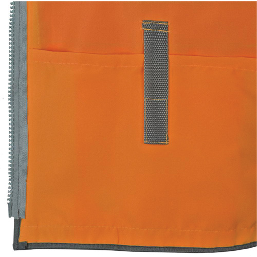 Veste de s&eacute;curit&eacute; pour arpenteur Pioneer avec fermeture &agrave; glissi&egrave;re et dos en maille, Orange haute visibilit&eacute;, Petit, Polyester Moffatt Supply & Specialties