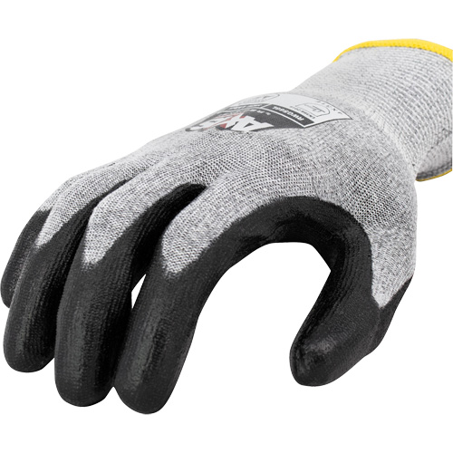 Gants de travail r&eacute;sistants &agrave; la coupe, compatibles avec &eacute;crans tactiles RWG566 AXIS, Taille 2T-Grand, Calibre 18, Rev&ecirc;tement Polyur&eacute;thane, Enveloppe en Acier inoxydable/PEHP, ASTM ANSI niveau A5/EN 388 niveau E Moffatt Supply & Specialties