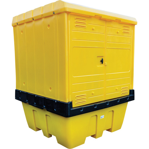 Hard Cover IBC Spill Pallet, 70" L x 70" W x 90" H, 1135 lbs. Load Capacity Moffatt Supply & Specialties