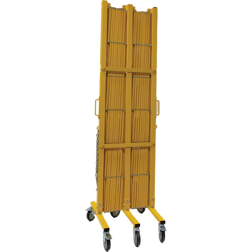 Barri&egrave;re extensible, 84" h x 20' lo, Jaune Moffatt Supply & Specialties