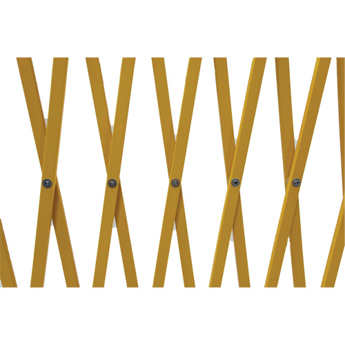 Barri&egrave;re extensible, 84" h x 20' lo, Jaune Moffatt Supply & Specialties