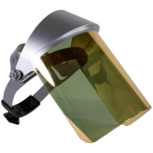 Heat Reflective Face Shield, Polycarbonate, Ratchet Suspension Moffatt Supply & Specialties