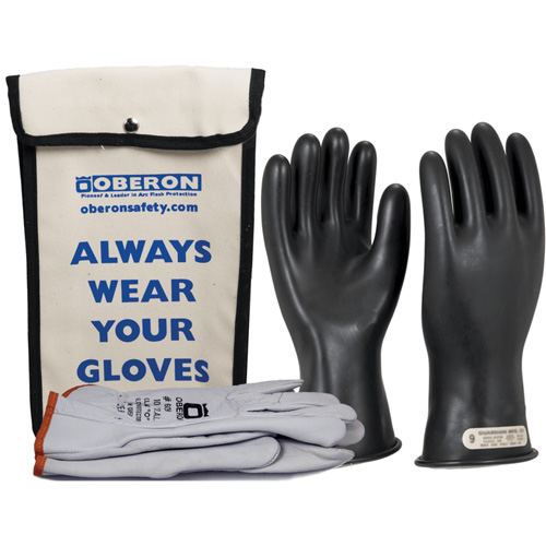 Ensemble de gants en caoutchouc pour l'&eacute;lectricit&eacute; de classe 00, 8, 11" lo, 20 cal/cm², NFPA 70E Moffatt Supply & Specialties