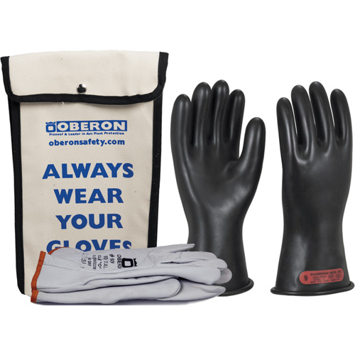 Ensemble de gants en caoutchouc pour l'&eacute;lectricit&eacute; de classe 0, 8, 11" lo, 20 cal/cm², NFPA 70E Moffatt Supply & Specialties
