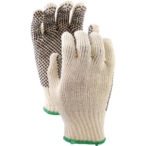 417 PVC Dotted String Knit Gloves, Poly/Cotton, Single Sided, Small Moffatt Supply & Specialties