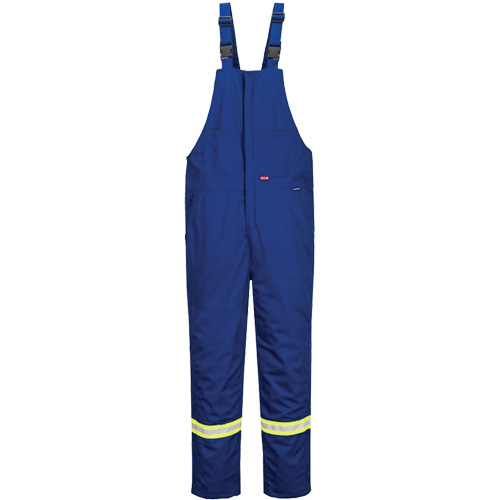 Bizflame&reg; 88/12 Insulated Bib Pants, Cotton/Nylon, Medium (Tall), Blue Moffatt Supply & Specialties