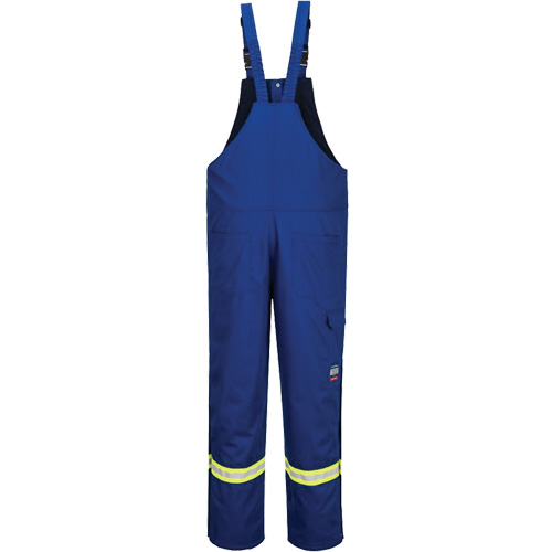 Bizflame&reg; 88/12 Insulated Bib Pants, Cotton/Nylon, Medium (Tall), Blue Moffatt Supply & Specialties