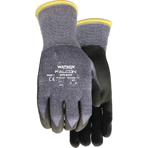 367 Stealth Falcon Cut Resistant Gloves, Size Small, 15 Gauge, Foam Nitrile Coated, Glass Fibre/HPPE/Nylon/Spandex Shell, ASTM ANSI Level A3/EN 388 Level C Moffatt Supply & Specialties