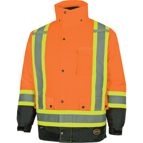 Parka de s&eacute;curit&eacute; d'hiver imperm&eacute;able 7-en-1 5056 Pioneer Yukon, Polyester, Noir/Orange haute visibilit&eacute;, T-petit Moffatt Supply & Specialties