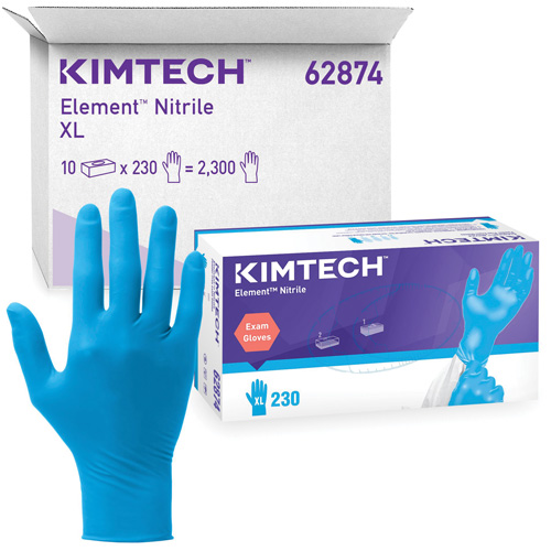 Kimtech Element Exam Gloves, X-Small, Nitrile, 3.2-mil, Powder-Free, Blue, Class 2 Moffatt Supply & Specialties