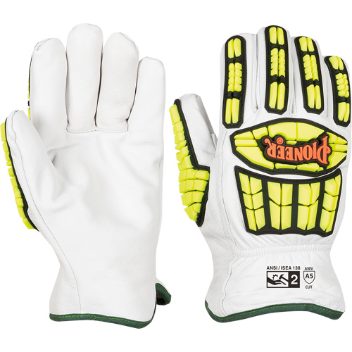 Cut and Impact-Resistant Gloves, Small, Goatskin Palm, Gauntlet Cuff Moffatt Supply & Specialties