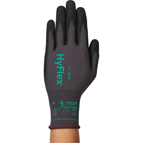 Gants Hyflex 11-844, 2T-petit/5, Calibre 15, Rev&ecirc;tement Mousse de nitrile, ASTM ANSI niveau A1/EN 388 niveau 1/EN 388 niveau A Moffatt Supply & Specialties