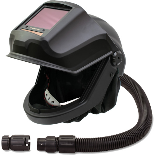DEFENDER Supplied Air Respirator Shield & Flip-Front Welding Helmet with ADF & No Flow Valve, Universal, Facepiece Moffatt Supply & Specialties