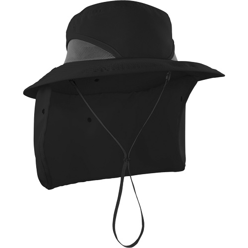 Chapeau de garde forestier 8934 Chill-Its avec prot&egrave;ge-nuque, grand/ T-grand, Noir Moffatt Supply & Specialties