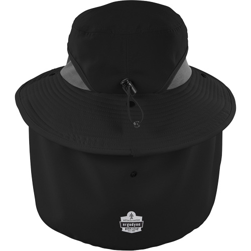 Chapeau de garde forestier 8934 Chill-Its avec prot&egrave;ge-nuque, grand/ T-grand, Noir Moffatt Supply & Specialties