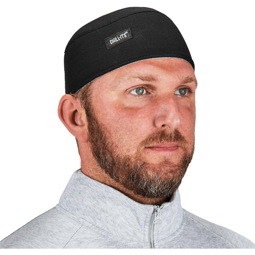 Chill-Its 6630 High-Performance Skull Cap with Terry Cloth Sweatband, Black Moffatt Supply & Specialties