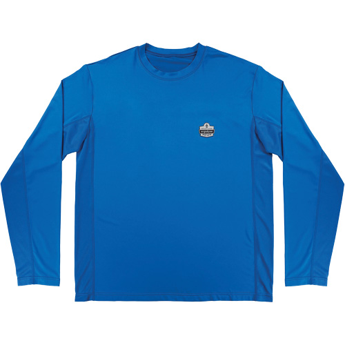 Chill-Its 6689 Cooling Long Sleeve Sun Shirt with UV Protection, Blue, Medium Moffatt Supply & Specialties