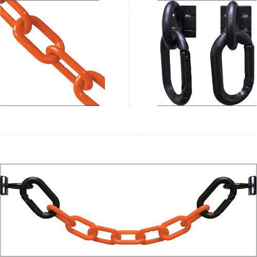 Magnetic Chain Barrier Warehouse Kit, Orange Moffatt Supply & Specialties