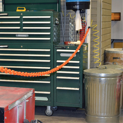 Magnetic Chain Barrier Warehouse Kit, Orange Moffatt Supply & Specialties