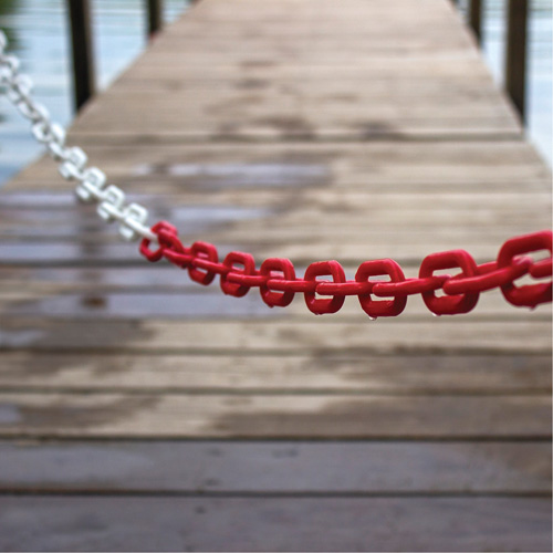 Bicolour Plastic Barrier Chain, Green/White Moffatt Supply & Specialties