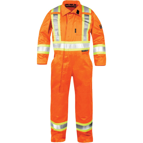 High-Visibility Fire-Resistant Coveralls, Size Large, Orange Moffatt Supply & Specialties
